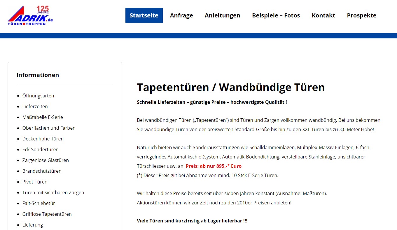 seo für website tapetentüren