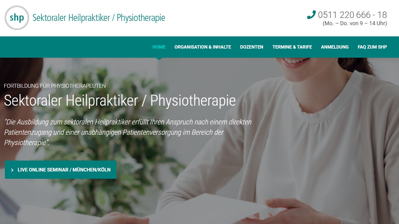 Ausbildung Sektoraler Heilpraktiker Physiotherapie