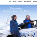 Ein Screenshot der Website der Hauskrankenpflege Gloger GmbH